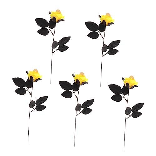 Mobestech 5 Stück Teiliges Künstliche Rosen Leuchtendem Gelb Realistisch Gestaltete Simulation Blumen für Hochzeit und Bürodekoration Vielseitige Vase Blumendeko Langlebige Kunstblumen Mobestech 5 Stück Teiliges Künstliche Rosen Leuchtendem Gelb Realistisch Gestaltete Simulation Blumen für Hochzeit und Bürodekoration Vielseitige Vase Blumendeko Langlebige Kunstblumen von Mobestech