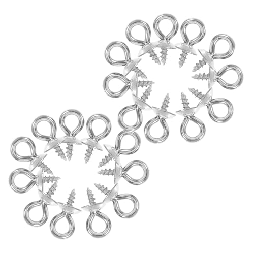 Mobestech 50 Stück Edelstahl Schraubösen Kleine Haken mit Gewinde für Schmuckherstellung Langlebige Korrosionsbeständige Ösenstifte Stabile Verbindung für DIY Perlenohrringe und Armbänder von Mobestech