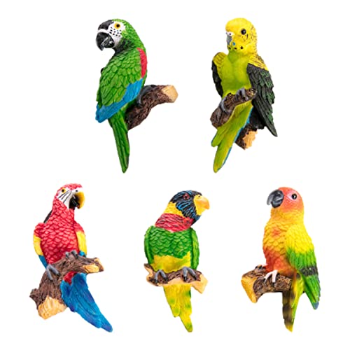 Mobestech 5St Papagei-Kühlschrankmagnet Kühlschrankmagnete Kühlschrank-Kolibri-Aufkleber 3D-Aufkleber für Kinder Aufkleber Kinder Kühlschrankaufkleber aus Glas Papageienmagnet Haushalt Vögel von Mobestech
