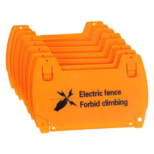 Mobestech 6 Stück Elektrozaun Warnschilder Kunststoff Wetterfest Hohe Sichtbarkeit Schnelle Warnung Für Bauernhof Garten von Mobestech