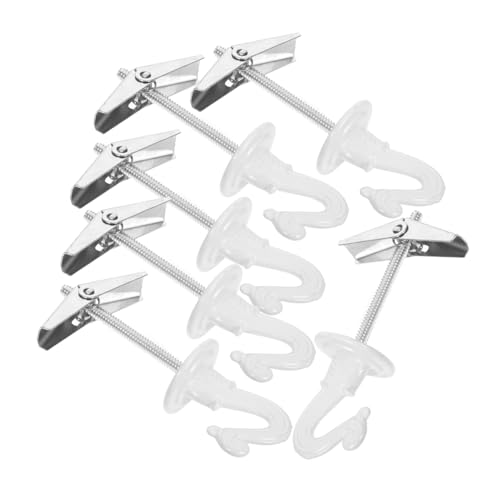 Mobestech 6 Stück Faltbare Metall Lanrdeeckenhaken für Blumentöpfe Starke Tragkraft Vielseitige Pflanzenhaken für Hängekörbe Geeignet für Innen und Außenbereich Einfache Wandmontage von Mobestech