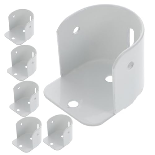 Mobestech 6 Stück Kleiderstangenhalter aus Robustem Förmige Halterung für Einfache Installation für Garderoben Aufhängung von Kleidung Handtüchern und Accessoires von Mobestech