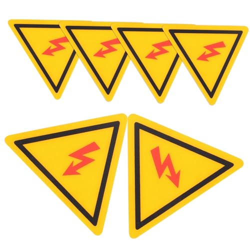 Mobestech 6 Stück Teiliges Elektrische Warnaufkleber aus PC Material Reißfest Selbstklebend Hochspannung Warnschild Aufkleber für Elektrische Schalttafeln Reflektierende Vorsichtsschilder von Mobestech