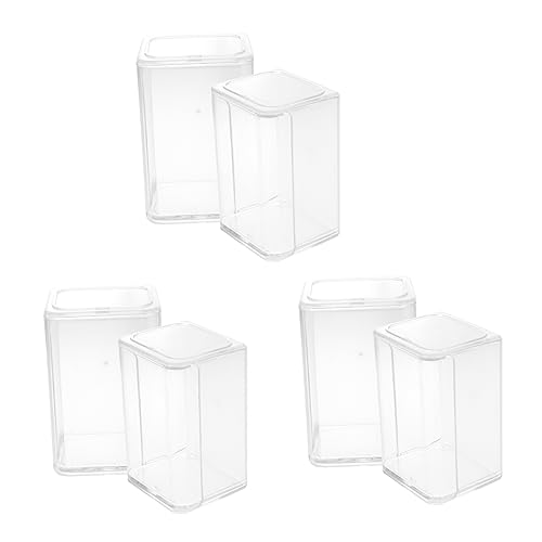 Mobestech 6 Stück Transparente Aufbewahrungsbox für Figuren Modell Vitrine Aus Stoßfest Staubdicht zur Präsentation und Aufbewahrung von Sammelfiguren von Mobestech