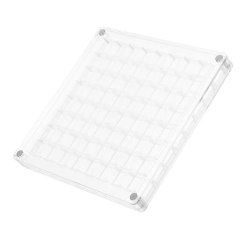 Mobestech 64gitter Acryl-Muschel-präsentationsbox Mit Fächern Transparente Aufbewahrungsbox Für Mini-Muscheln Schmuck Und Kleine Sammlerstücke von Mobestech