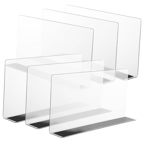 Mobestech 6Stücke Transparente Regalteiler Aus Multifunktionale Regaltrenner Für Effiziente Aufbewahrung Büro Und Bad Mit Magnet von Mobestech