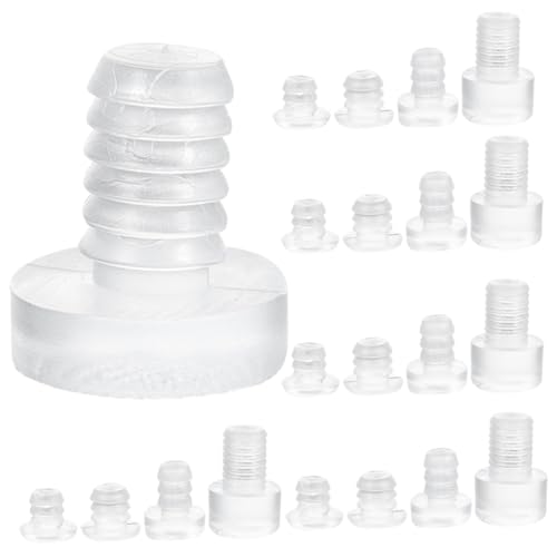 Mobestech 75 Stück Teiliges Transparente Möbelpuffer aus Weichem Geräuschdämpfende Tischplattenabstandhalter für Glas rutschfeste Kantenpuffer für Schränke und Möbel Verschiedene von Mobestech