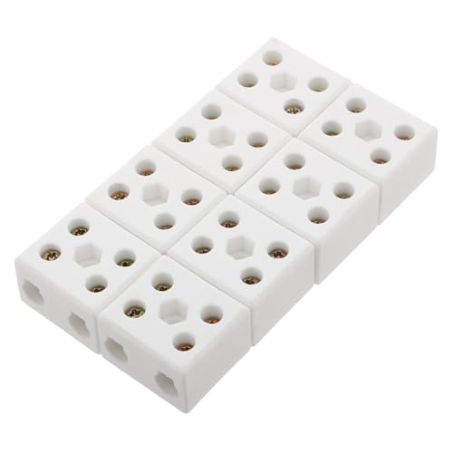 Mobestech 8 Stück Teiliges Keramisches Hochtemperatur klemmenblock Löchern Elektrischer Drahtverbinder für Flexible Verkabelung Hohe Temperaturbeständigkeit und Zuverlässige von Mobestech