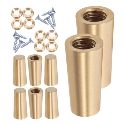 Mobestech 8 Stück Teiliges Messing-Holz Schneidebrettfüße Spitz Geformte Antirutsch-Tray-Riser für Schmuckkästen Vielseitige Tisch Sofabein-füße Stabile Möbeluntersetzer aus Hochwertigem von Mobestech