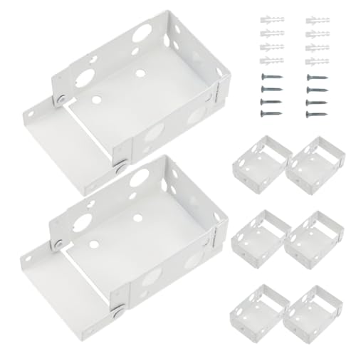 Mobestech 8 Stück Teiliges Weißes Montagehalter Fensterjalousien Flache Struktur Robuste Halterungen für Leisen und Stabilen Betrieb Geeignet für Rollos und Vorhänge von Mobestech