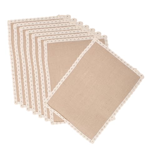 Mobestech 8 Stück Tischset tischdecke Outdoor natürliche Taschen Spitze Tischtuch Sackleinen -Taschen Spitze Platzdeckchen Tischüberwurf Boho rustikaler Tischemat Placemats Polyester Beige Mobestech 8 Stück Tischset tischdecke Outdoor natürliche Taschen Spitze Tischtuch Sackleinen -Taschen Spitze Platzdeckchen Tischüberwurf Boho rustikaler Tischemat Placemats Polyester Beige von Mobestech