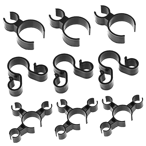 Mobestech 9 Stück Clip Decor Toast Moderne Weinflaschenhalter Ständer Prop Party Flaschen Flöte Bulk Dusche Vino Zubehör Fall Hochzeit Zubehör Bar Service Klemme Schwarz Kunststoff von Mobestech