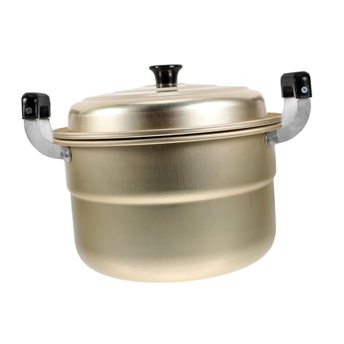 Mobestech Aluminium Kochtopf mit Dampfeinsatz Kochtopf mit Doppelten Seitengriffen für Suppen Dämpfen und Langlebig Reinigen von Mobestech