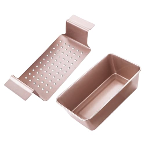 Mobestech Antihaft Kastenform aus Kohlenstoffstahl Roségold Rechteckige Toastbrotform für Brotbacken Langlebig und Leicht zu Reinigen für Toast und Gebäck von Mobestech