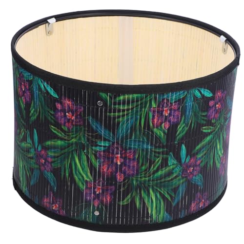 Mobestech Bambus Lampenschirm Retro Pendelleuchte Deckenleuchte mit Künstlerischem Muster Stabiles Design Sanftes Lichtschutz für Wohnzimmer und Schlafzimmer ohne Stromkabel von Mobestech