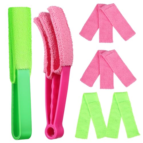Mobestech Blinds Cleaner Kit mit Ergonomischem Griff Waschbarem Tuch Zeitsparender Reinigung Vielseitig für Jalousien Lüftungsschlitze Auto und Ventilatorreinigung Platzsparend Verstaubar von Mobestech