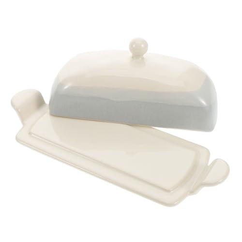 Mobestech Butterbox Besteck Butterschale Mit Deckel Porzellan Container Geformt Halter Butterbehälter Tablett Klein Butterkiste. Aufbewahrungsbehälter Für Butter Zähler Butterdose Keramik von Mobestech
