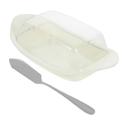 Mobestech Butterdose Transparent Kunststoff mit Deckel Butteraufbewahrungsbox Lebensmittelgeeignet Geruchsneutral Insektenschutz Praktische Butterplatte für Kühlschrank von Mobestech