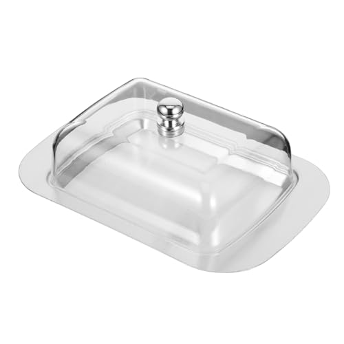 Mobestech Butterdose mit Transparentem Deckel Kompakt und Praktisch Multifunktionaler Käse und Butterhalter für Küchenfrische Abgedeckt und Einfach zu Lagern für Butter und Käse von Mobestech