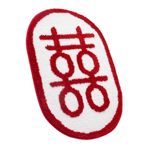 Mobestech Chinesischer Hochflor Badezimmerteppich mit Rutschfester Saugfähiger Oberfläche Waschbarer Badvorleger für Duschen und Bad Weiche Langlebige Badezimmerdeko Platzsparende Fußmatte von Mobestech