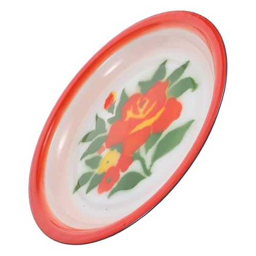 Mobestech Decorative Enamel Serving Plate Multifunktionale Dessertplatte für Zuhause Geschirr für Partys und Praktisch und Leicht zu Reinigen Hochwertiges Material von Mobestech