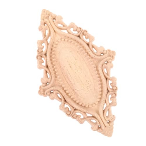 Mobestech Dekorative Holzapplikation Oval Holz Geschnitzte Möbelverzierung Installieren Einzigartiges Design für Türen und Möbeldeko von Mobestech