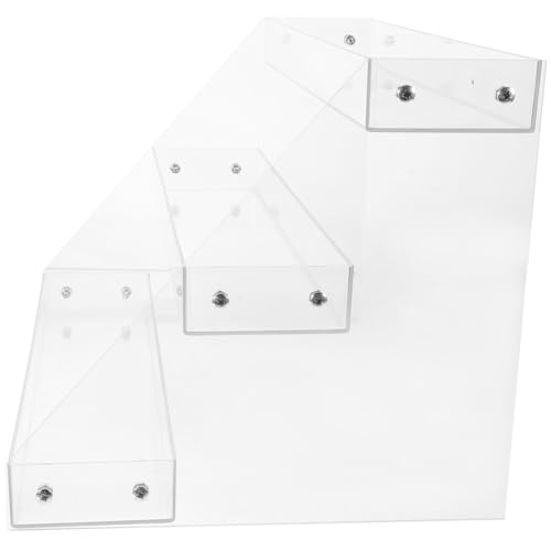 Mobestech Display Riser Multifunktionaler Getränkeorganizer für Schreibtisch Transparentes Stufiges Regal für Aufbewahrung von Snacks und Getränken für Büro von Mobestech