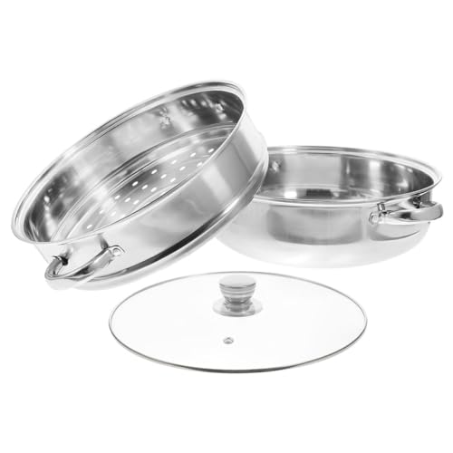 Mobestech Doppel Lagen Dampfgarer aus Multifunktionaler Steamer für Schnelles Kochen Geeignet für Induktions und Gasherd mit Praktischen Seitlichen Griffen Platzsparend und Langlebig von Mobestech