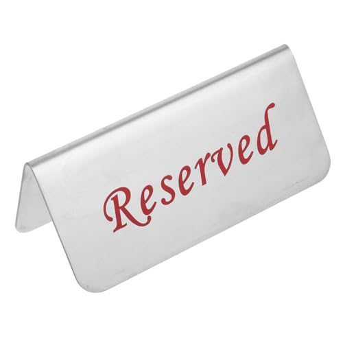Mobestech Doppelseitiges Metall Reserviert Schild Edelstahl Tischreservierungsschild für Hochzeiten Restaurants Cafés Langlebiges Modernes Reserviert schild mit Stilvollem Design von Mobestech