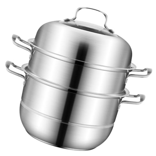 Mobestech Edelstahl Dampfgarer Topf Verschleißfester Dreilagiger Mehrzweck kochtopf Förmigem Rückfluss dampfeinsatz Platzsparend Geeignet für Küche und Gastronomie Mobestech Edelstahl Dampfgarer Topf Verschleißfester Dreilagiger Mehrzweck kochtopf Förmigem Rückfluss dampfeinsatz Platzsparend Geeignet für Küche und Gastronomie von Mobestech