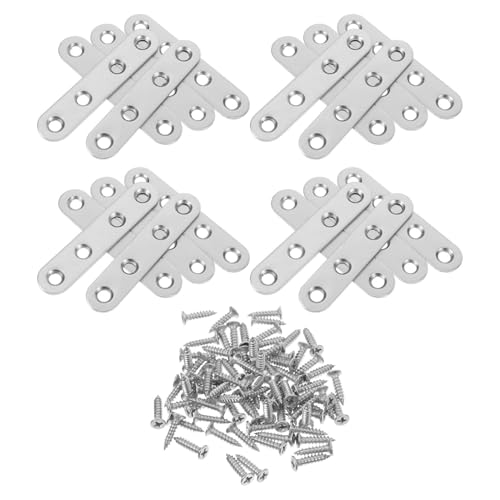 Mobestech Edelstahl Flachverbinder mit Schrauben Gerader Möbelverbinder für Stuhl Schrank und Holzreparatur Rostfrei Stabile Montageplatte für Einfache Befestigung und Langlebige Mobestech Edelstahl Flachverbinder mit Schrauben Gerader Möbelverbinder für Stuhl Schrank und Holzreparatur Rostfrei Stabile Montageplatte für Einfache Befestigung und Langlebige von Mobestech