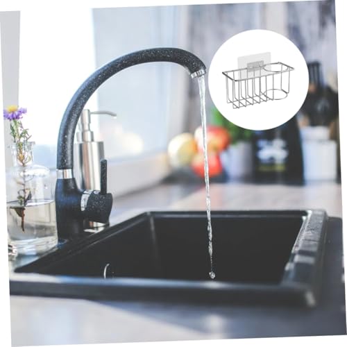 Mobestech Edelstahl Küchenhängeregal für Schwämme und Tücher mit Schnellem Abtropfsystem Rostfrei ohne Bohren Platzsparend Geeignet für Küchenspüle und Arbeitsplatte Hygienische von Mobestech