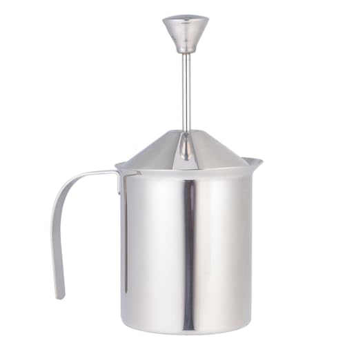 Mobestech Edelstahl Milchschaumkanne mit Doppeltem Sieb Manuell Milchaufschäumer für Kaffee Langlebig und Hitzebeständig für Dicken Milchschaum bei Kaffeezubereitung zu Hause Mobestech Edelstahl Milchschaumkanne mit Doppeltem Sieb Manuell Milchaufschäumer für Kaffee Langlebig und Hitzebeständig für Dicken Milchschaum bei Kaffeezubereitung zu Hause von Mobestech