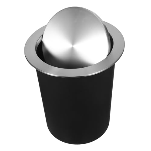 Mobestech Eingelassener Küchenmülleimer mit Deckel Integriertes Tischabfallbehälter Design Geruchsdicht Platzsparend für Desktop Müllentsorgung von Mobestech