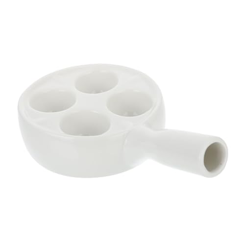 Mobestech Fach Escargot Backform aus Keramik mit Griff Weißes Handliches Schnecken tablett für Küche Hitzebeständig Robust und Leicht zu Reinigen für Französische Gerichte und Meeresfrüchte von Mobestech