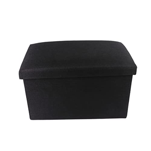 Mobestech Faltbare Aufbewahrungsbox mit Deckel Aufbewahrungskiste aus Leinen für Bücher und Multifunktionale Ottomane als Fußstütze für Schlafzimmer und Wohnzimmer Schwarz Mobestech Faltbare Aufbewahrungsbox mit Deckel Aufbewahrungskiste aus Leinen für Bücher und Multifunktionale Ottomane als Fußstütze für Schlafzimmer und Wohnzimmer Schwarz von Mobestech