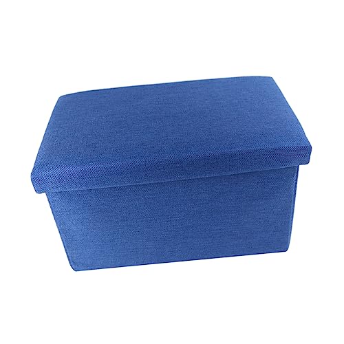 Mobestech Faltbare Aufbewahrungsbox mit Hockerfunktion Robuste Stoffbox für Bücher und für Schlafzimmer und Wohnzimmer Dunkelblau Mobestech Faltbare Aufbewahrungsbox mit Hockerfunktion Robuste Stoffbox für Bücher und für Schlafzimmer und Wohnzimmer Dunkelblau von Mobestech