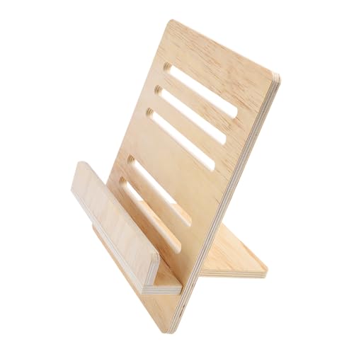 Mobestech Faltbarer Holz Buchständer Desktop Halterung aus Massivem Holz Kompakt und Platzsparend als Leseständer Rezeptbuchhalter und Tablet halter für Zuhause Büro und Schule von Mobestech