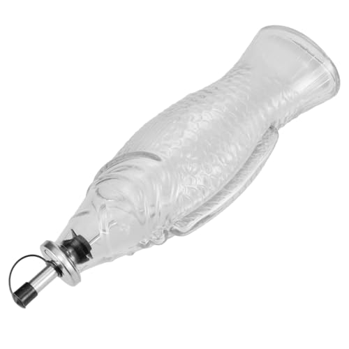 Mobestech Fischförmiger Öltopf Küchenölspender Öl- Und Essigspender Ölspender Für Die Küche Spender Von Speiseöl Speiseölbehälter Olivenöl-spenderflasche Aus Glas Transparent Metall Mobestech Fischförmiger Öltopf Küchenölspender Öl- Und Essigspender Ölspender Für Die Küche Spender Von Speiseöl Speiseölbehälter Olivenöl-spenderflasche Aus Glas Transparent Metall von Mobestech