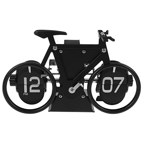 Mobestech Flip-tischuhr in Retro-Design Mechanische Fahrrad-klappuhr Kleine Antike Nachttischuhr Ästhetische Schreibtisch-klappuhr Für Zuhause Und Büro Alte Tischuhren Mit Haushaltsdekoratio von Mobestech