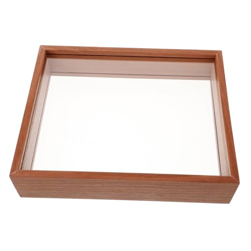Mobestech Fotorahmen Displaybox Pressblumenrahmen Gepresster Rahmen Künstliche Bildblumen Getrocknete Proben Trockenblumen Vitrine Für Schattenbox DIY Blumen Displayrahmen Kaffee von Mobestech