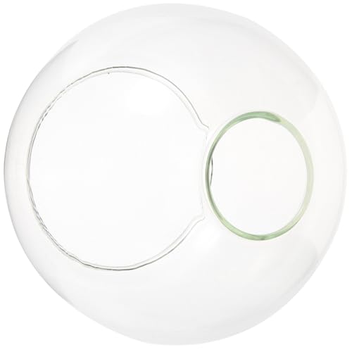 Mobestech Glasschirm Ersatz Pendelleuchte Glasschirm Rund E27 Doppelöffnung 15Cm (Transparent) von Mobestech