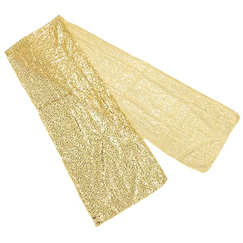 Mobestech Goldene Tischdecke Party Table Runner Glitzer Tischläufer Kreise Tischdecke mesa de Festliche Tischdecke Urlaub Tischläufer Hochzeitsfeierdekoration Polyester von Mobestech
