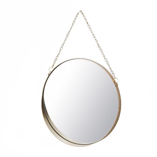 Mobestech Hängender Schminkspiegel Vintage Stil Runder Wandspiegel mit Goldenem Rahmen Dekorativer Badspiegel für Schlafzimmer Badezimmer Wohnzimmer Vielseitiger Makeup Mirror mit Elegantem Mobestech Hängender Schminkspiegel Vintage Stil Runder Wandspiegel mit Goldenem Rahmen Dekorativer Badspiegel für Schlafzimmer Badezimmer Wohnzimmer Vielseitiger Makeup Mirror mit Elegantem von Mobestech