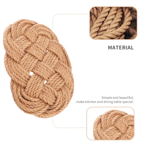 Mobestech Handgefertigte Baumwoll Tischsets Elliptisch Geflochtene Platzsets Hitzebeständige Untersetzer Braun für Zuhause und Restaurant Mobestech Handgefertigte Baumwoll Tischsets Elliptisch Geflochtene Platzsets Hitzebeständige Untersetzer Braun für Zuhause und Restaurant von Mobestech
