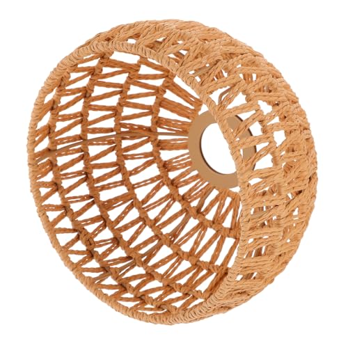 Mobestech Gewebter Lampenschirm E27 aus Papierseil für Deckenlampe Vintage Design Dekorativ für Schlafzimmer und Wohnzimmer Warmes Licht Sicher und Geruchsneutral von Mobestech