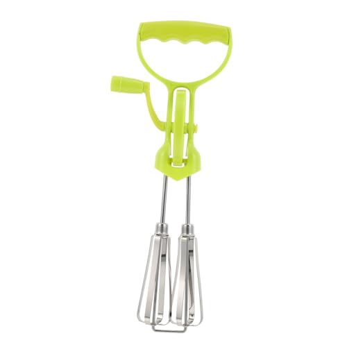 Mobestech Handmixer Manuell mit Grünem Griff Stabiler Eierquirl für Milch Teig und Backzutaten Ergonomisch Küchenwerkzeug für Schnelles Rühren und Mischen von Mobestech