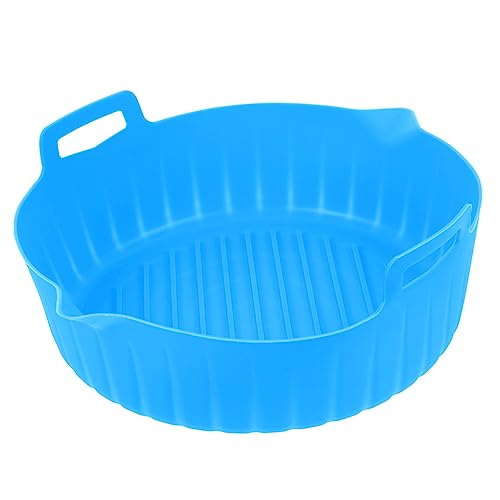 Mobestech Hoch Temperatur Beständige Backform Und Friteuse Fettdicht Tablett Liner Zubehör Für Heißluftfritteusen Instant-luftfritteuse Kochplatte Airfryer Luftröenschiff Kieselgel Blau von Mobestech