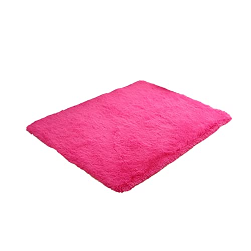 Mobestech Hochflor Teppich für Wohnzimmer und Kinderzimmer Rotes Spielmatte und Dekoration Einfach zu Reinigen und Vielseitig Einsetzbar von Mobestech