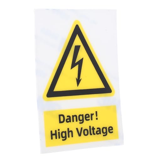 Mobestech Hochspannungs warnaufkleber mit Starkem Kleber Sichtbares Elektrisches Warnschild Englisch Selbstklebendes Sicherheitsetikett für Geräte Personenschutz Einfach Anzubringen von Mobestech
